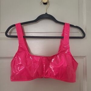 Women's Hot Pink PVC top